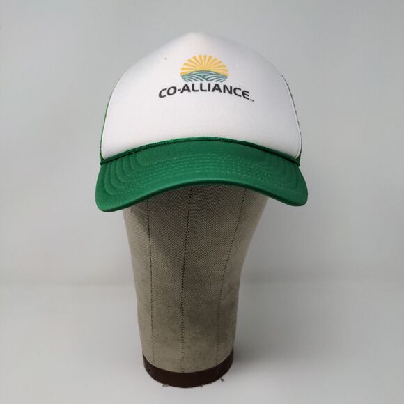 CountryMark Co-Alliance Mesh Snap Back Hat Baseball Cap Green White - Picture 2 of 11